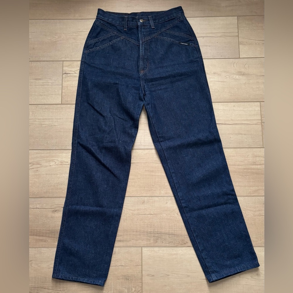 Rocky Mountain Clothing Co. Vintage Ultra High Waisted Dark Denim Jeans